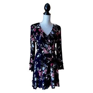 American Rag floral chiffon rayon and polyester lined romantic dress Size M